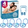 Shaboo Prints Anti Snoring Devices, Silicone Anti Snoring Nose Clip, Comfortable Sleeping Aid Relieve Snore (4 PCS)