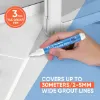 Shaboo Prints Tile Grout Pen Repair Pen, Waterproof Marker Grout Restorer Pen for Wall Floor Tile Lines, 2 pcs