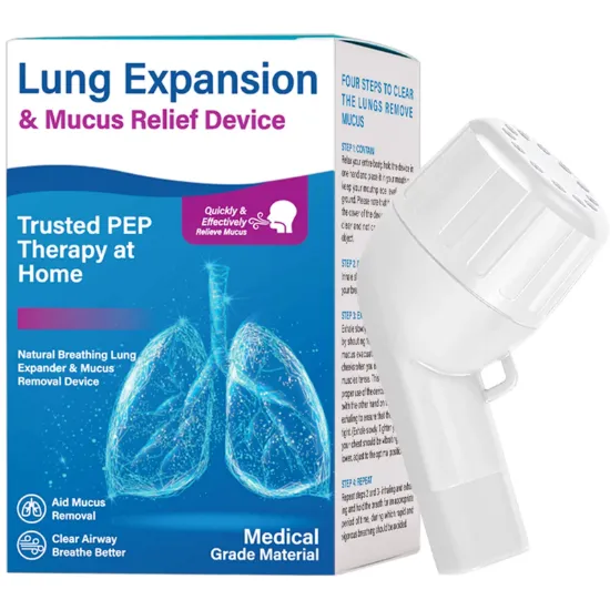 Breathing Lung Expander, Hand-Held Breathing Trainers, Mucus Removal Device, Improves Lung Capacity
