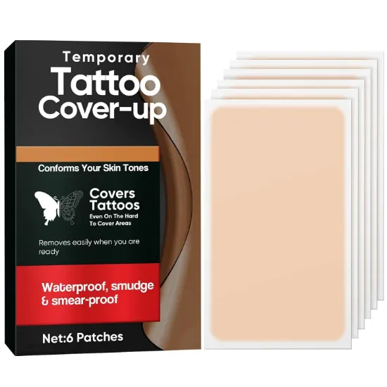 Tattoo Cover Up, 6Pcs Invisible Breathable Tattoo Cover Up Tape, Tattoo Cover Up Makeup Waterproof for Covering Up Scars and Tattoo