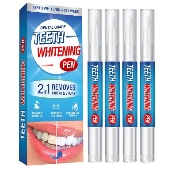 Picture of Teeth Whitening Pen, Teeth Whitening Gel, Color Correcting for Tooth Stain Removal, 4 PCS
